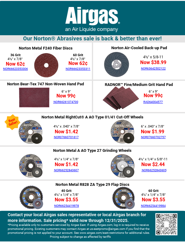 Our Norton Abrasives Sale has been extended!