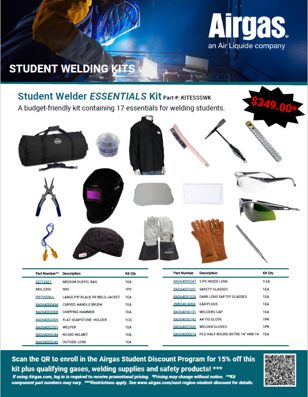 New to Welding?  Try one of our economical Student Welder Kits, on sale now!