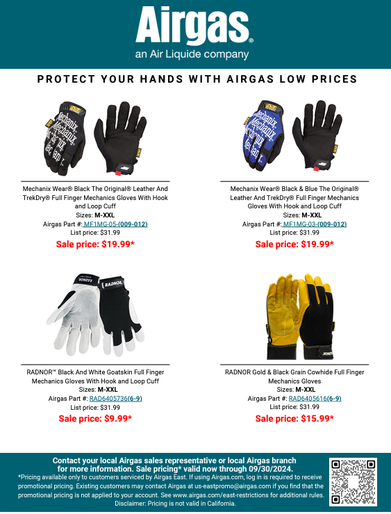 Protect your hands with low prices on mechanics gloves from RADNOR & Mechanix Wear!