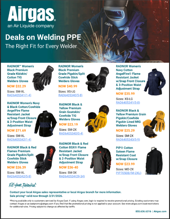 Save on RADNOR PPE:  The Right Fit for Every Welder