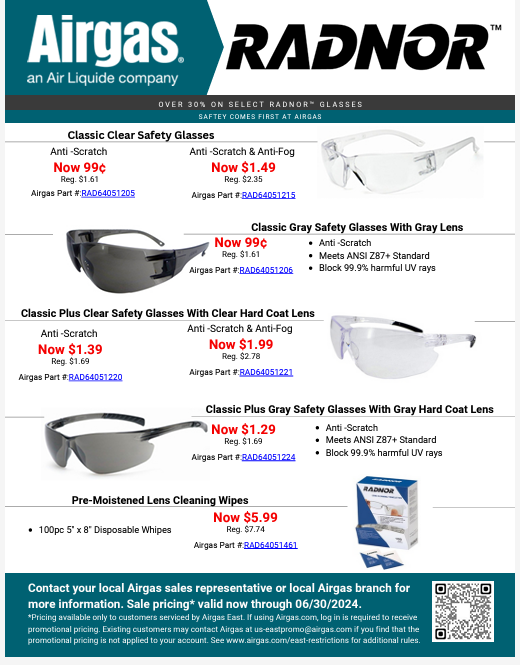 Over 30% off select Radnor eyewear, including lens wipes!