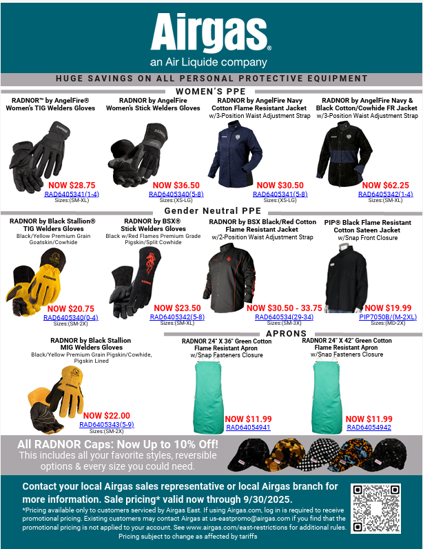 Get Huge Savings on Men's and Women's Welding Personal Protective Equipment!