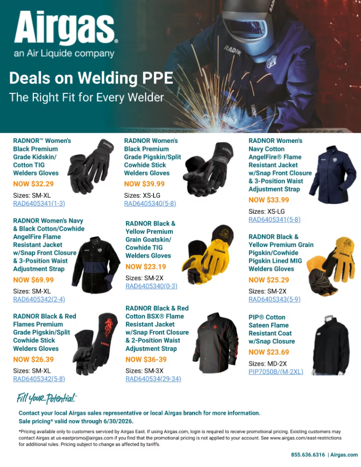 Check out the latest deals on welding PPE
