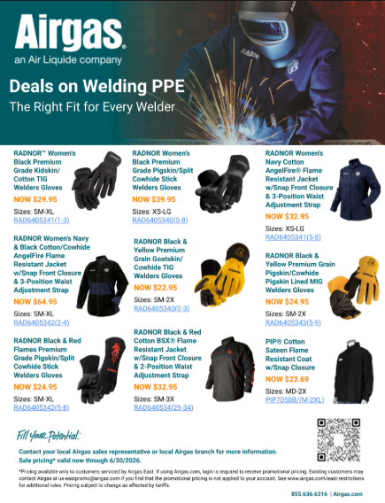 Check out the latest deals on welding PPE