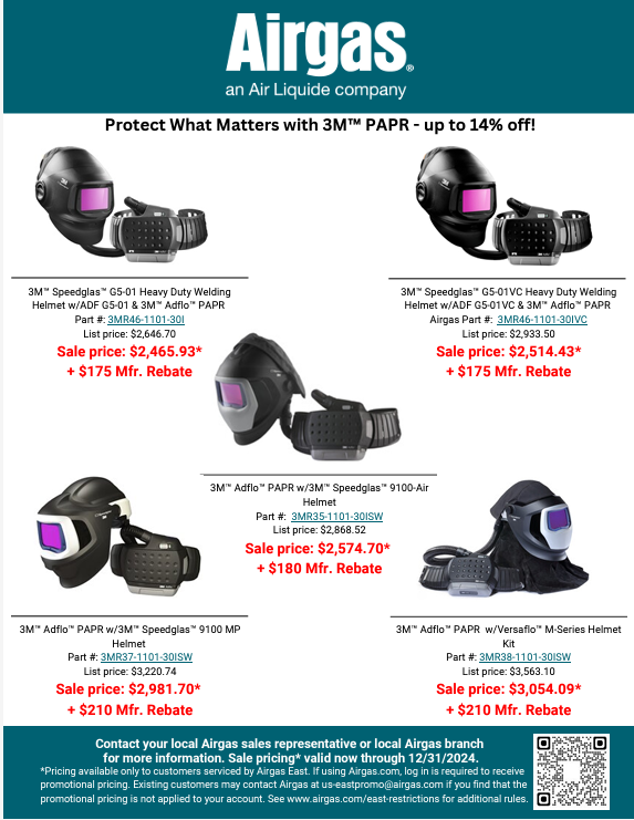 Protect What Matters with 3M PAPR - Up To $500 Off + Rebates