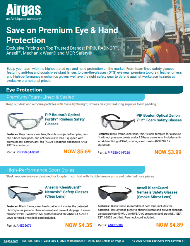 2026 Core PPE Savings: Exclusive Pricing on Premium Eye & Hand Protection