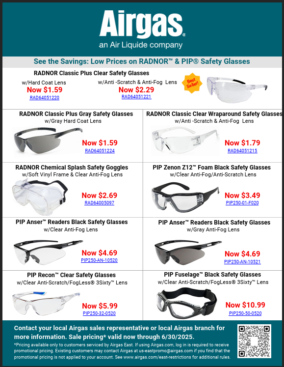 See the Savings: Low Prices on RADNOR & PIP Safety Glasses